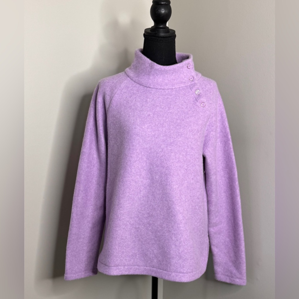 Women’s Medium Talbots Lilac Funnel Neck‎ pullover Sweater Cottagecore  Soft